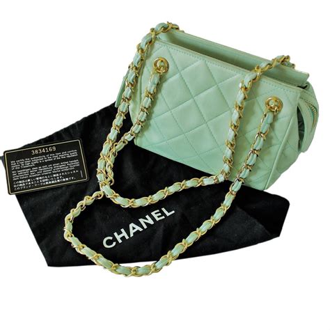 mint green chanel|green Chanel handbags sale.